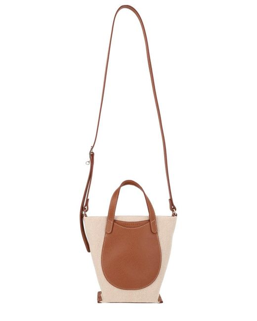 Longchamp White S Le Foulonne Top Handle Tote Bag