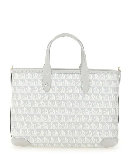 Anya Hindmarch White I Am A Plastic Bag Xs Wink Zipped Cross-Body Tote