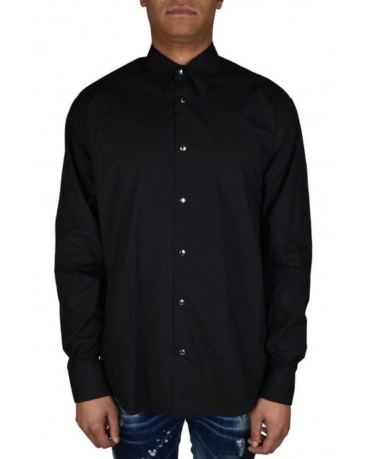 Roberto Cavalli Black Tiger Print Casual Shirt for men