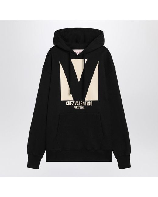 Valentino Black Sweatshirt With Chez Print