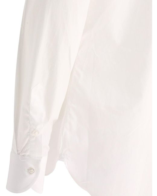 Camisa clásica de Borriello de hombre de color White