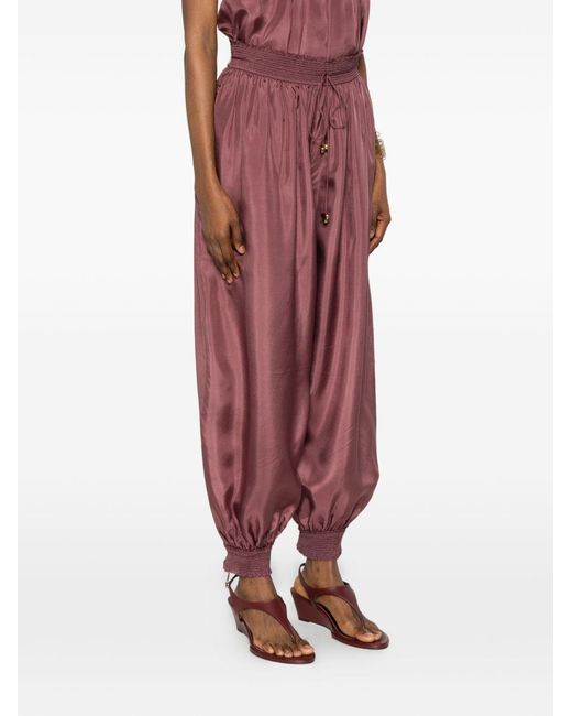 Zimmermann Purple Relaxed Drawstring Pants