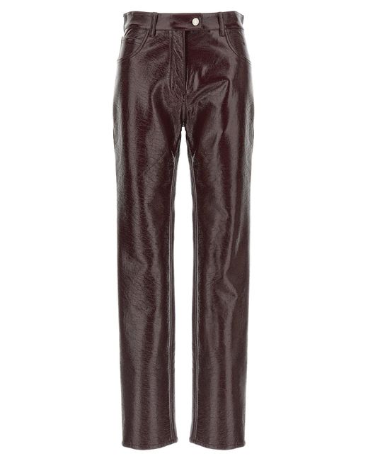Courreges 're Edition Vinyl' -broek in het Brown
