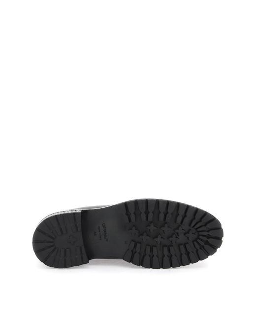 Off-White c/o Virgil Abloh Uit Witte Lederen Loafers Voor in het Black voor heren