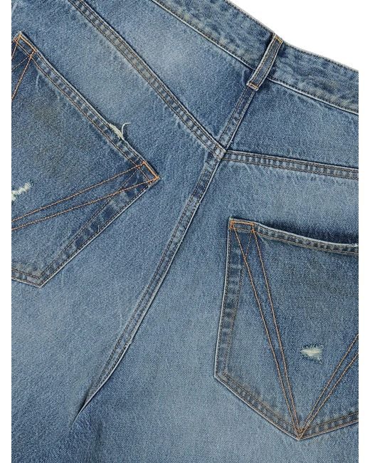 Vetements Blue Distressed Baggy Jeans