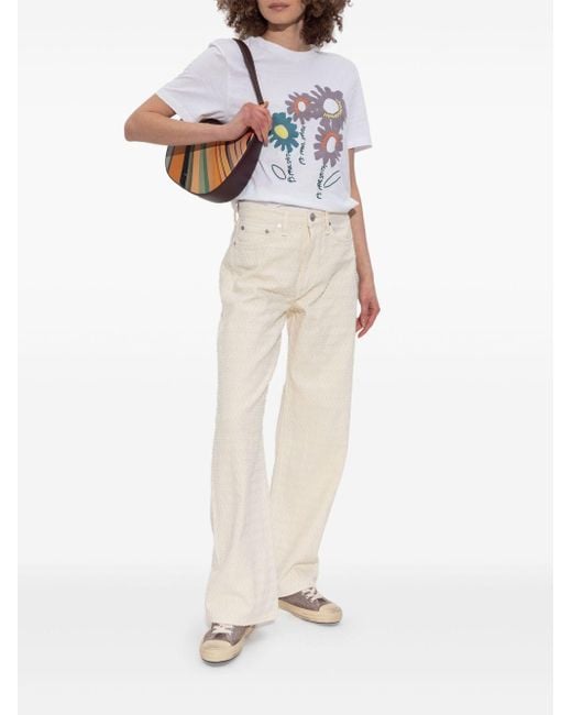Camiseta con estampado floral Paul Smith de color White