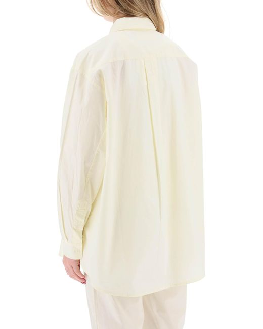 "Camisa de algodón orgánico de gran tamaño Edgar Skall Studio de color White