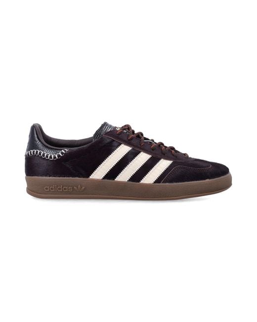 Adidas by Wales Bonner Black Gazelle-Inspired Leather Sneakers With Eva Midsole