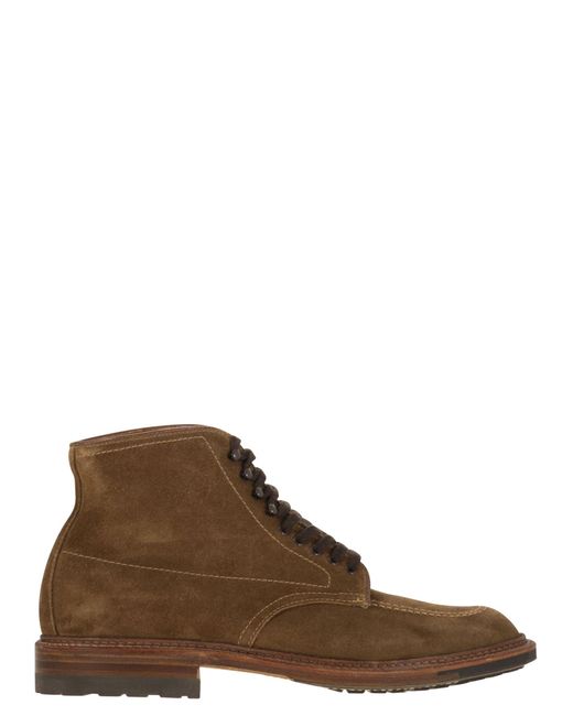 Alden Brown Suede Lace Up Boot for men