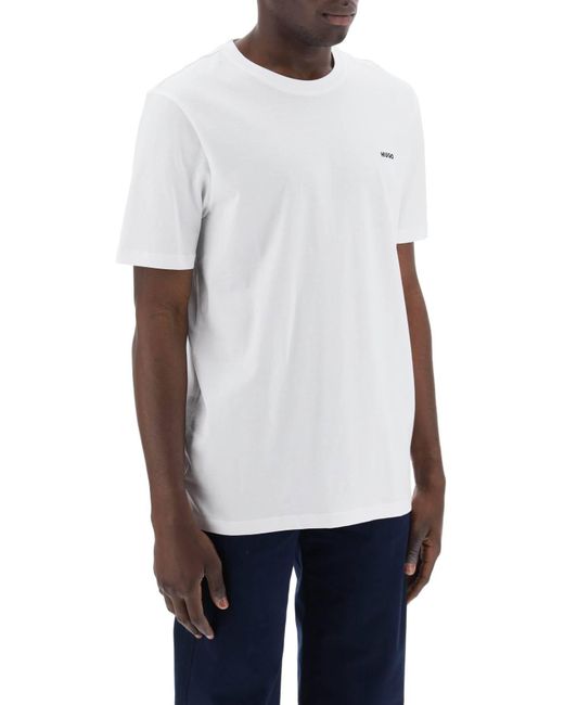 HUGO White Übergroße Dero T -Shirt mit Logo