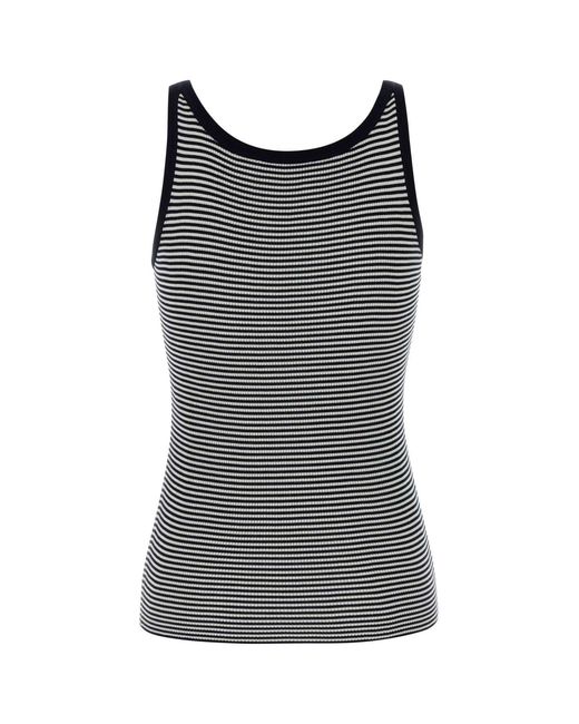 Prada Black Embroidered Silk Tank Top