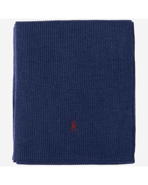 Polo Ralph Lauren Wool -Schal mit Logo in Blue für Herren