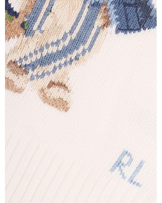 Polo Ralph Lauren White Sweater-Pullover Cotton Crewneck