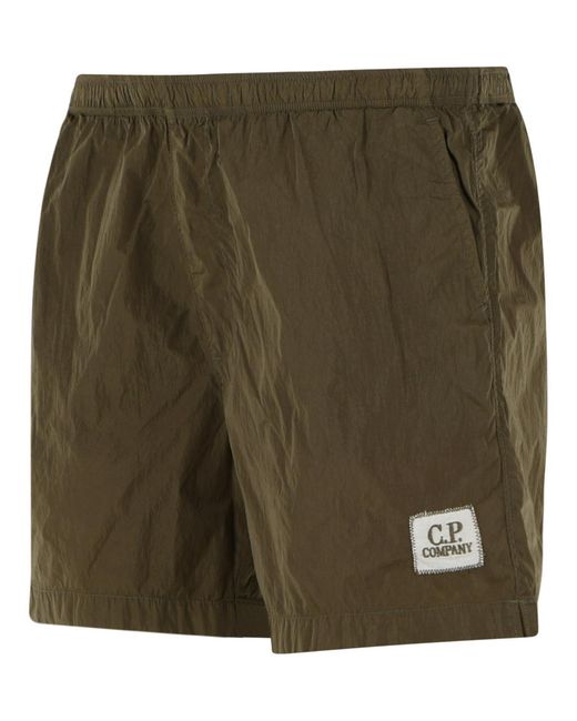 C P Company Green Polyamide Swimsuit for men