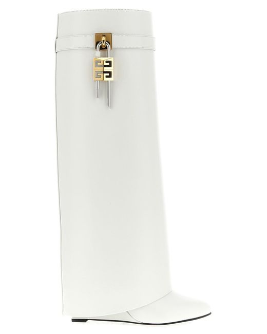 Givenchy 'shark Lock' Laarzen in het White