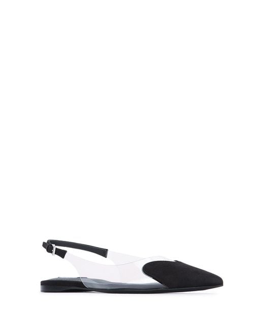 Alaïa White Flat Slingbacks
