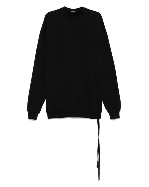 Ann Demeulemeester Femi High Comfort Crew Neck Sweater Met "eternal Roses" Print in het Black