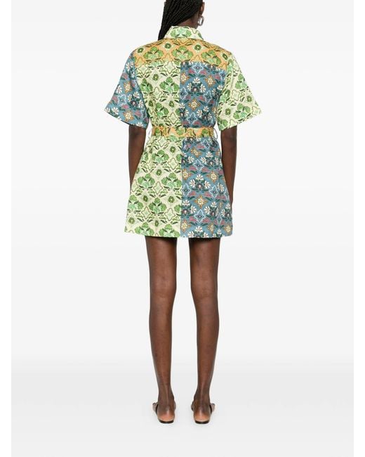 ALMAIS Ali Spliced Mini Dress in Green | Lyst ALMAIS Ali Spliced Mini Dress in Green | Lyst