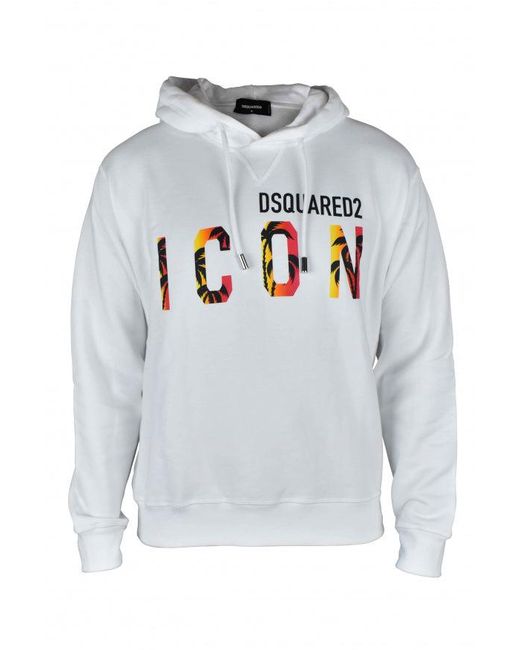 DSquared² Sweatshirt Met Capuchon in het White