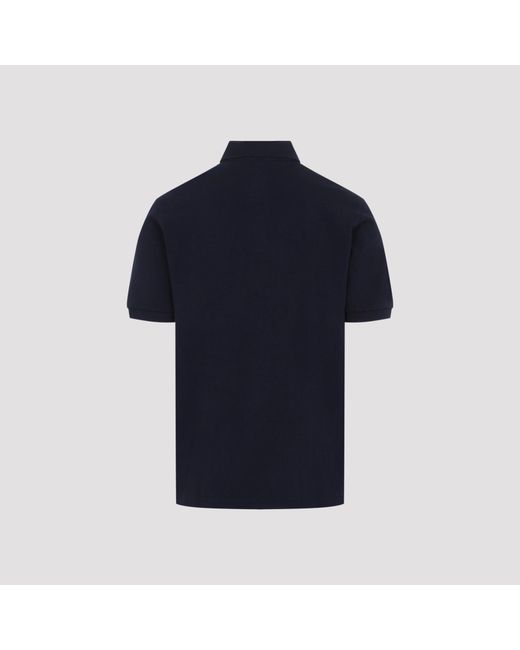 Etro Blue Roma Printed Detail Polo