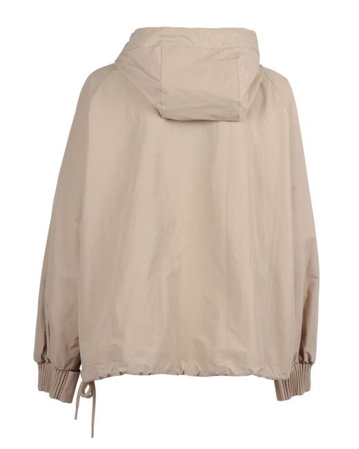 DUNO Natural Cropped Lightweight Drawstring Jacket