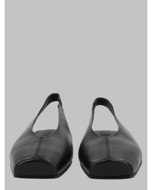 MM6 by Maison Margiela Gray Chic Leather Flats