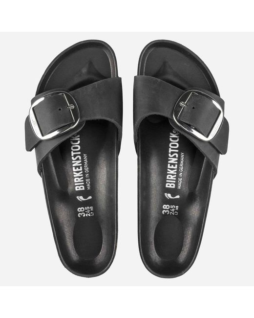 Birkenstock Black Madrid Big Buckle Sandals