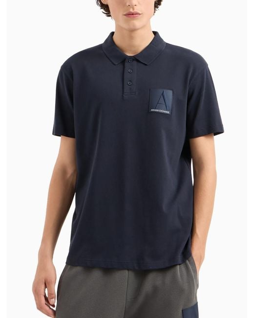 ARMANI EXCHANGE Blue T Shirts And Polos for men