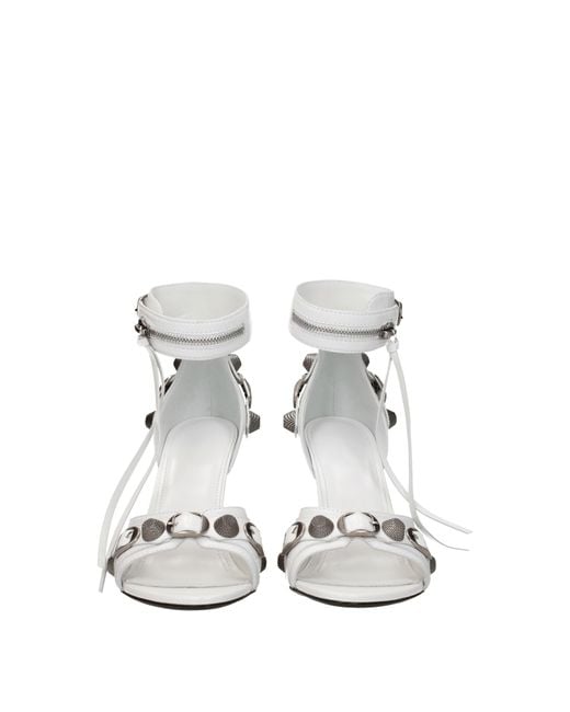 Balenciaga Metallic Cagole Sandals Leather