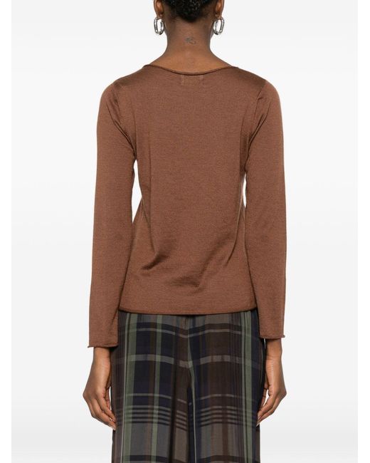 Be You Brown Knit Round Neck Sweater
