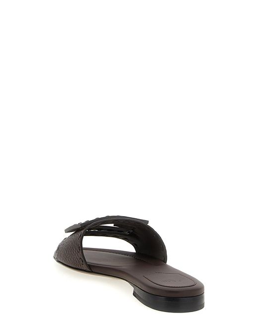 Diapositivas de 'Baguette' Fendi de color Black