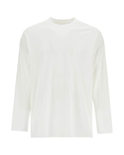 Y-3 Weißes Baumwoll -T -Shirt mit Grafikdruck in White für Herren