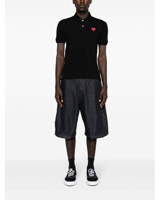 Comme des Garçons Black Comme Des Garcons Logo Cotton Polo Shirt