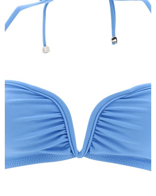 Nanushka Blue Manou Bikini Top