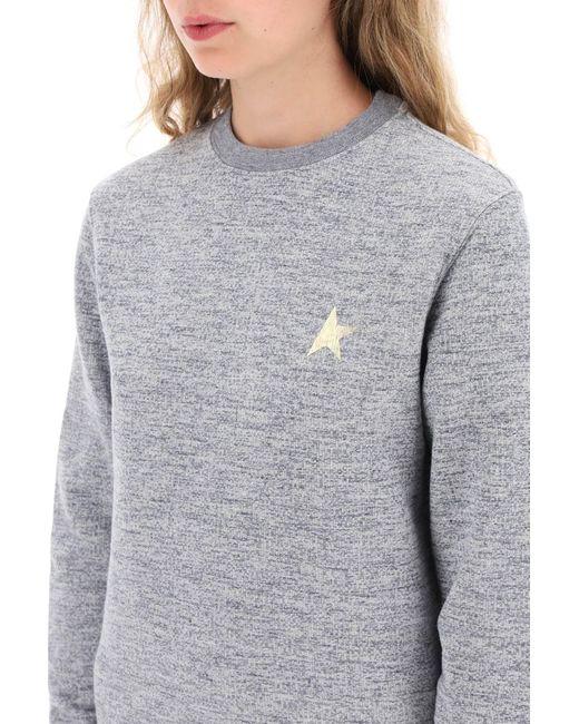 Golden Goose Deluxe Brand Athena Sweatshirt Mit Gold Star in het Gray