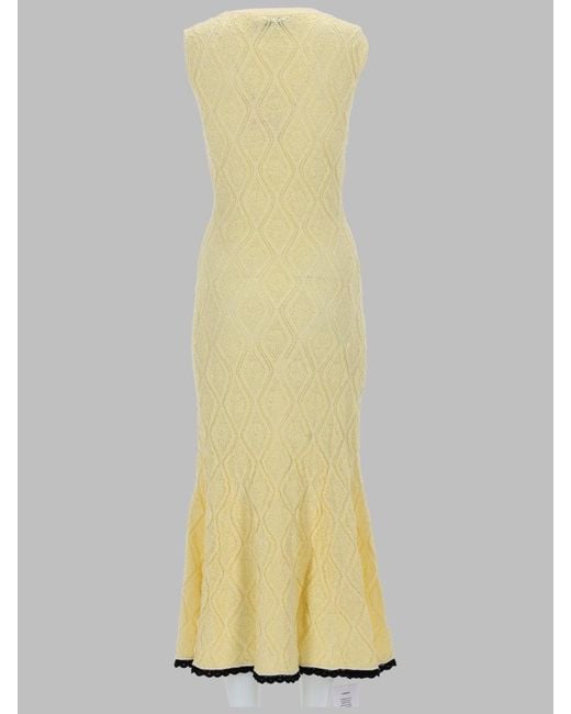 Self-Portrait Yellow Chic Mini Dress For