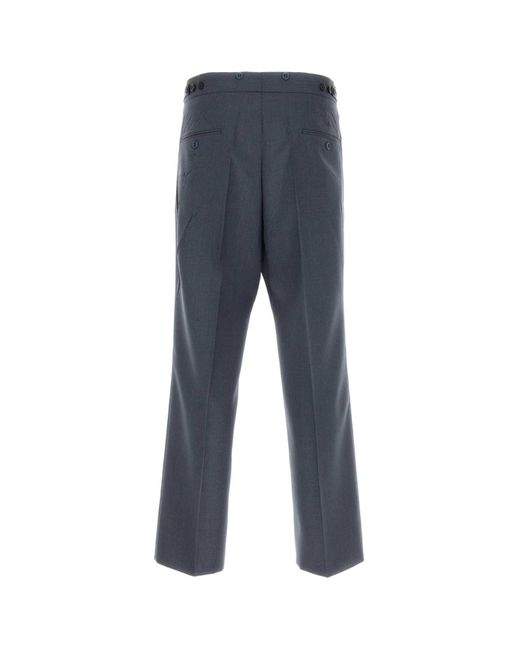 Prada Blue Mohair Blend Pant Wool for men