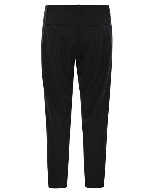 Dondup Black Ben Carrot Pants for men