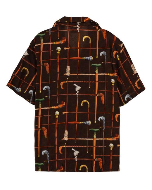 Drole de Monsieur Brown Viscose Shirt
