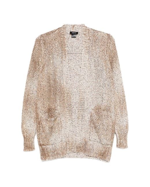 Avant Toi Natural Cotton V-Necked Cardigan