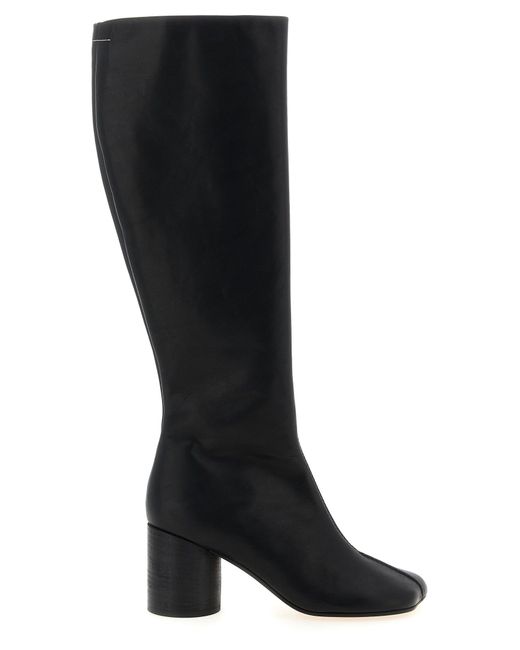 MM6 by Maison Martin Margiela Black Anatomic Stitch' Boots