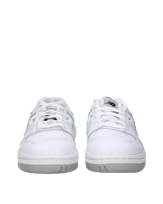 New Balance White Sneakers 550 Donna Pelle Bianco