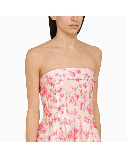 Philosophy Pink Floral Bustier Midi Dress
