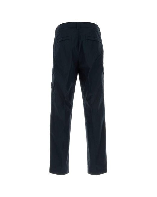 Stone Island Navy Blue Cotton Cargo Pant for men