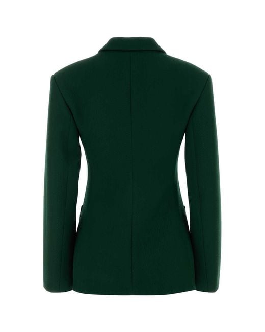 Loewe Green Dark Wool Blend Blazer