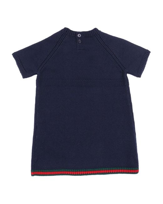 Gucci Blue B S/S Dress Wo Plain St W/Cabl