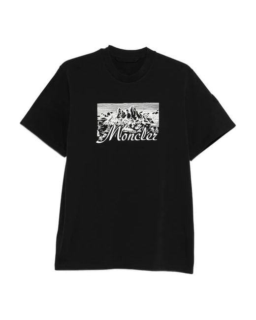 Moncler Black Ss T Shirt for men