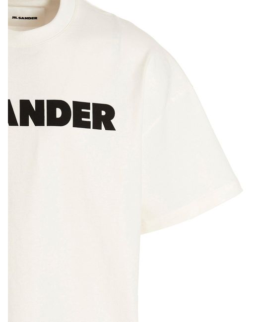 Jil Sander Lange Mouwen Logo T in het White voor heren