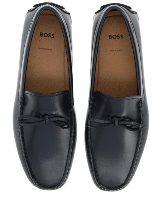 Boss Gray Moccasin With Bow for men