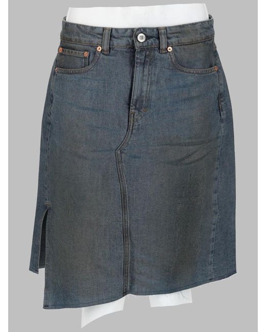 Our Legacy Gray High Waist Midi Skirt